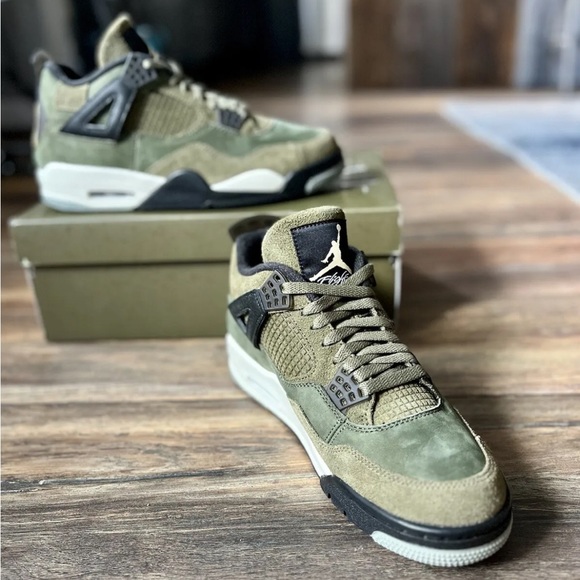 Jordan 4 craft olives size 9.5 - Picture 2 of 2